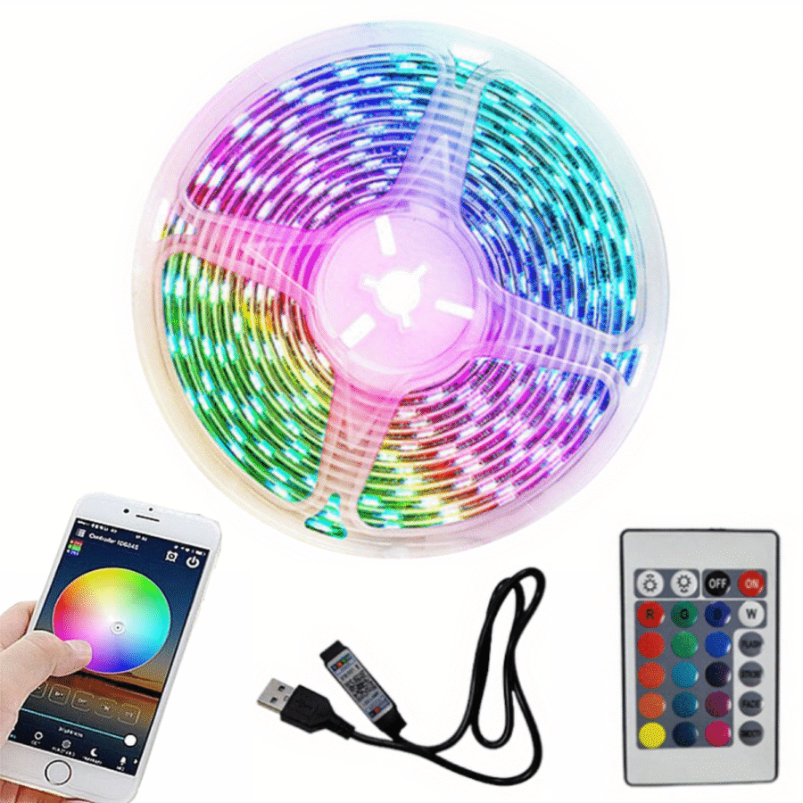 Tira de luz led Flex 10M 5V APP multicolor tiras luces colores para TV Cuarto