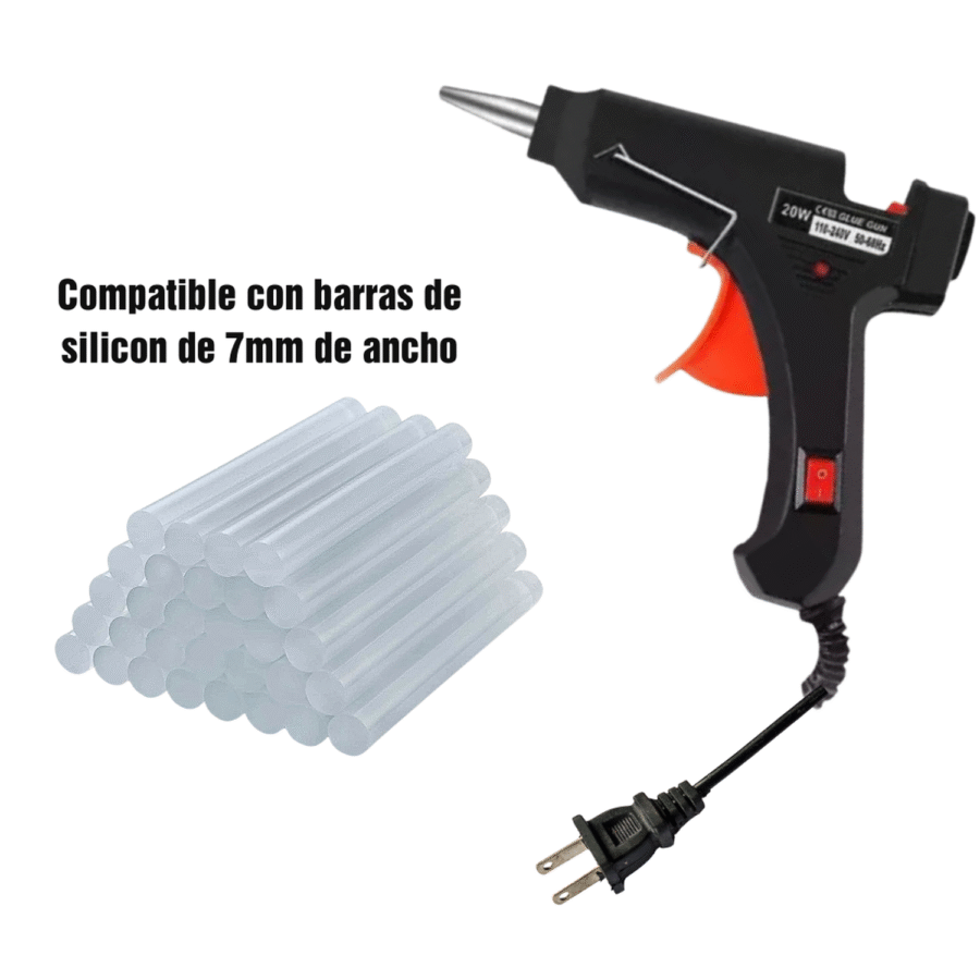 Pistola De Silicon 7mm Caliente Eléctrica Enchufe Pegamento - Image 3