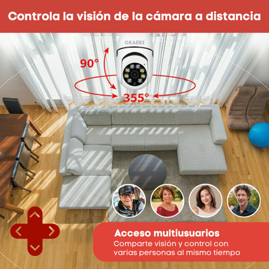 Cámara Vigilancia Foco Wifi Hd Exterior Interior App V380 - Image 4