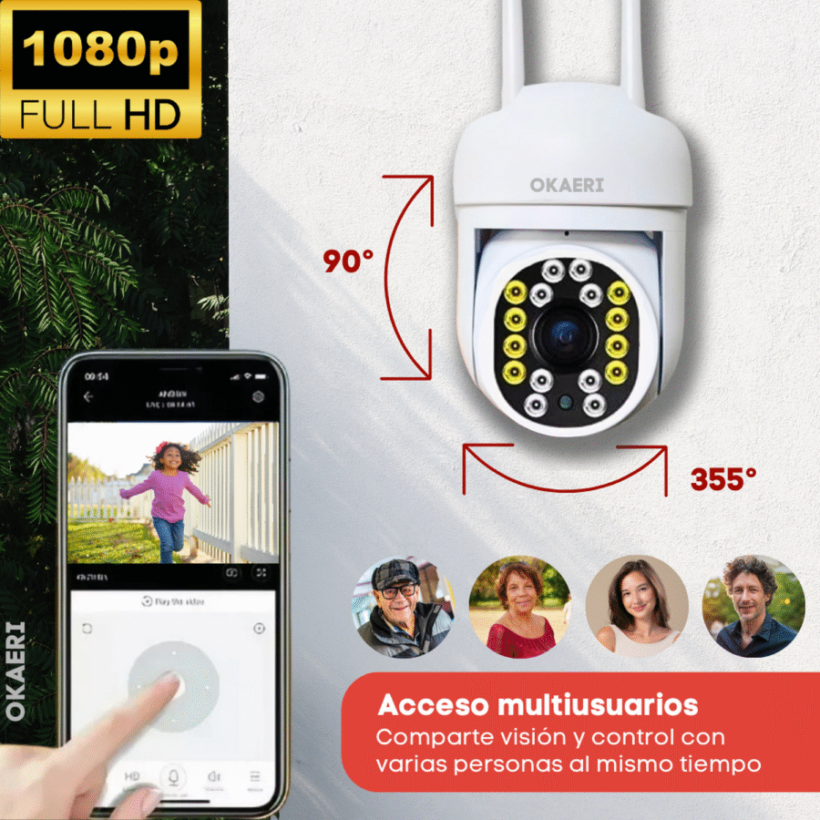 Kit Cámara De Seguridad Wifi IP + Tarjeta De Memoria 32GB - Image 5