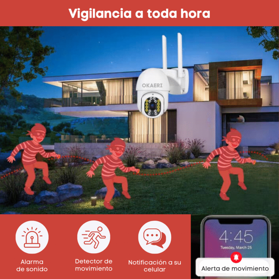 Kit Cámara De Seguridad Wifi IP + Tarjeta De Memoria 32GB - Image 3