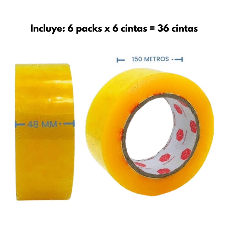 36 X Cinta adhesiva transparente embalaje Cajas 150m 48mm Scotch Diurex Tape - Image 2