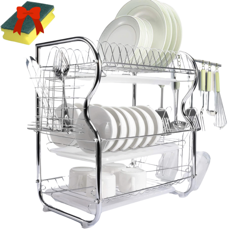 Escurridor De Trastes 3 Pisos Organizador Platos Porta Traste Cocina