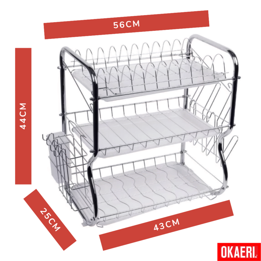 Escurridor De Trastes 3 Pisos Organizador Platos Porta Traste Cocina - Image 4