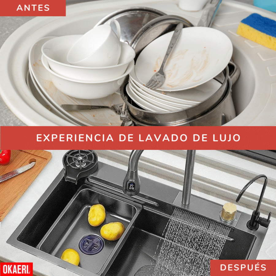 Tarja Fregadero De Cocina De Acero Inoxidable Con Accesorios - Image 2