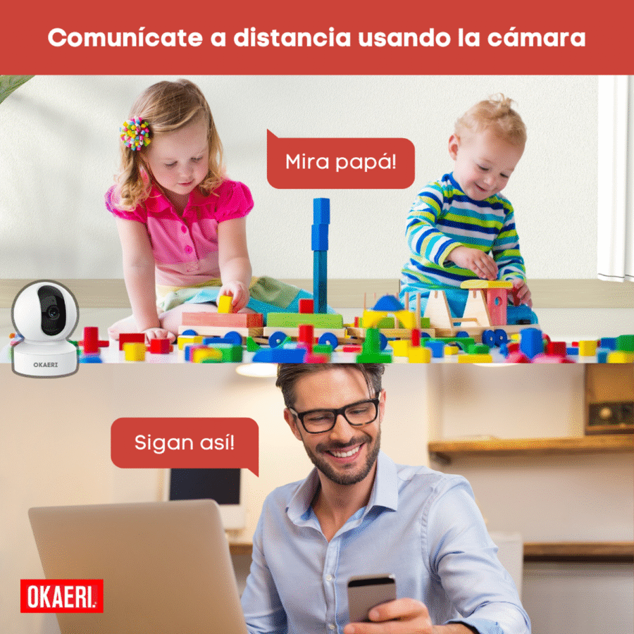 Cámara De Seguridad Wifi Vigilancia Interior Robot HD - Image 5