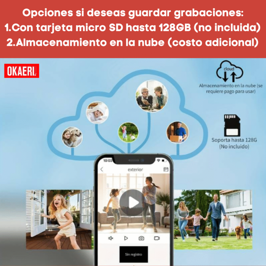Cámara De Seguridad Wifi Vigilancia Interior Robot HD - Image 6