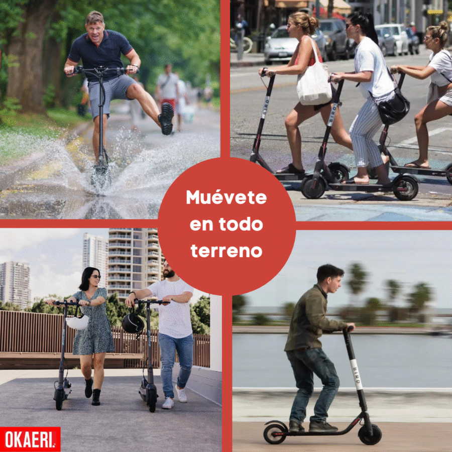 Scooter Eléctrico Patín Plegable Todo Terreno 500W OKAERI - Image 7