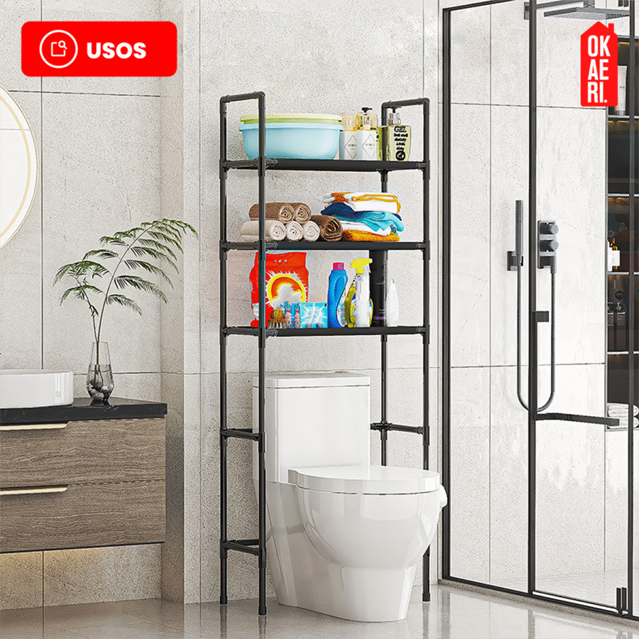 Rack Organizador De Baño OKAERI Estante Inodoro Sanitario Regadera - Image 6