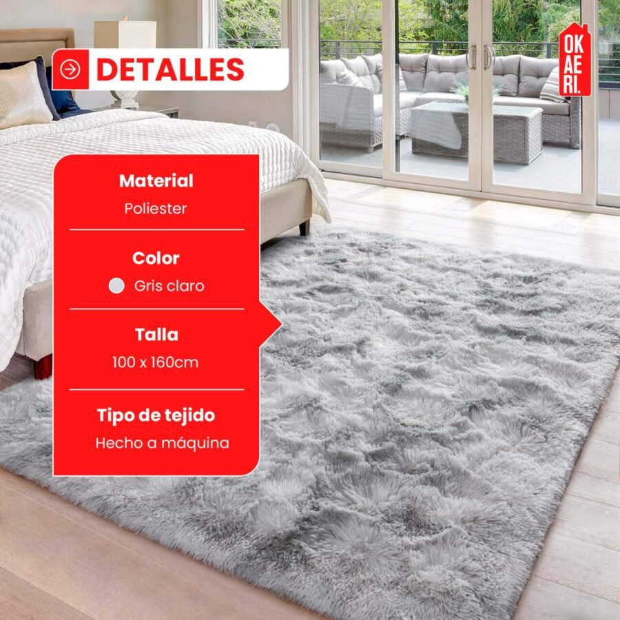 Alfombra Decorativa OKAERI 160X100CM Tapete Entrada De Sala Estar Decorativo Hogar Dormitorio - Image 2
