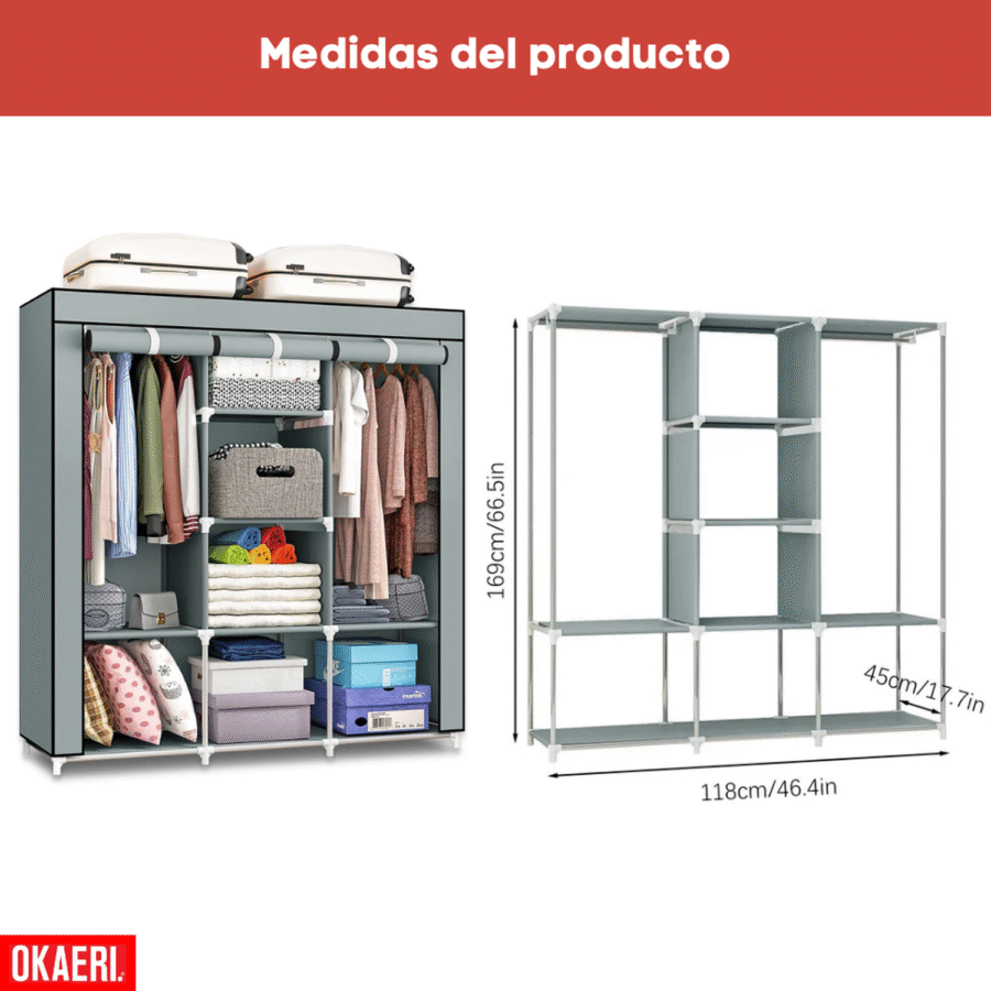 Armario Closet Organizador Ropa Ropero Zapatero Rack Armable - Image 6