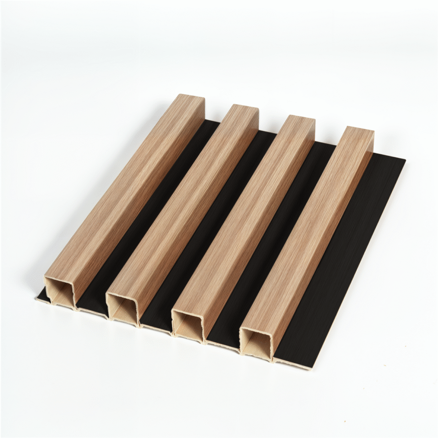 Panel Decorativo WPC OKAERI Pared 12pzs 1mx16cm Color Madera Lambrin Acanalado