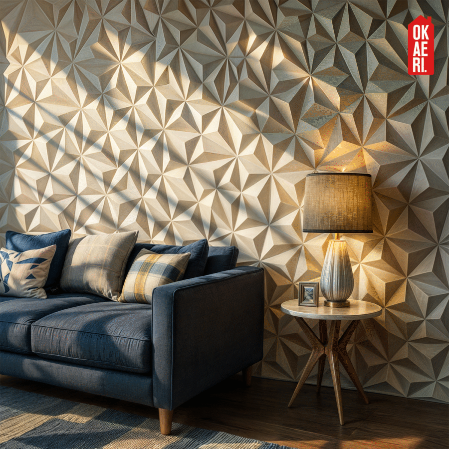 Panel Decorativo Geométrico OKAERI Pared 16pzs Impermeable 3D 30x30 - Image 7