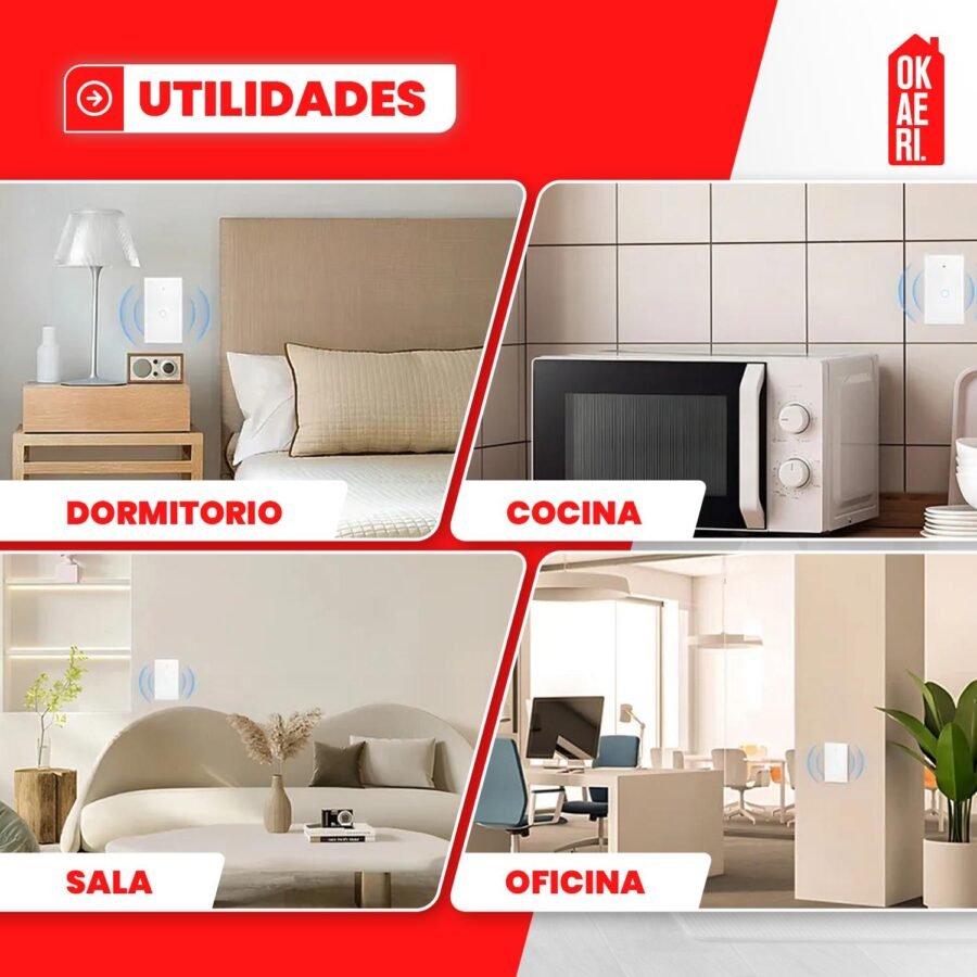 Interruptor Inteligente Wi-Fi OKAERI Compatible Alexa y Google Home APP Smart Life - Image 6