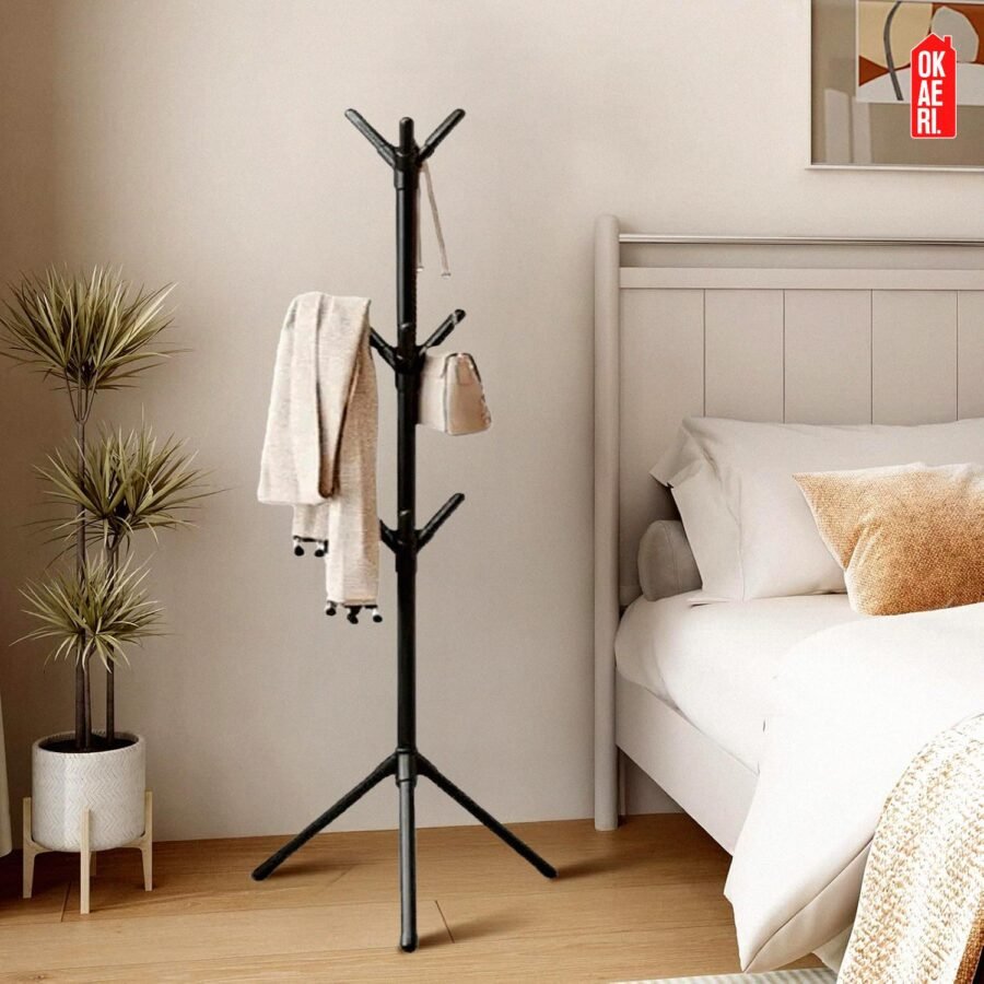 Perchero De Piso Pie OKAERI Con Ganchos Metálico Organizador Ropa - Image 5