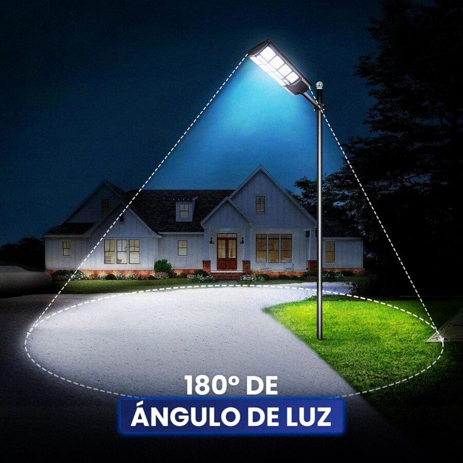 Lámpara Solar LED 800W OKAERI Foco IP67 Luz Exterior Jardín - Image 7