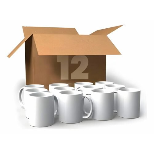 Taza Blanca Para Sublimar CURSOR 11oz 12pzs Caja Tazas Sublimación Mayoreo
