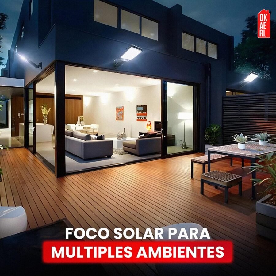 4pzs Lámpara Foco Solar LED OKAERI Foco IP67 Luz Exterior Jardín - Image 6