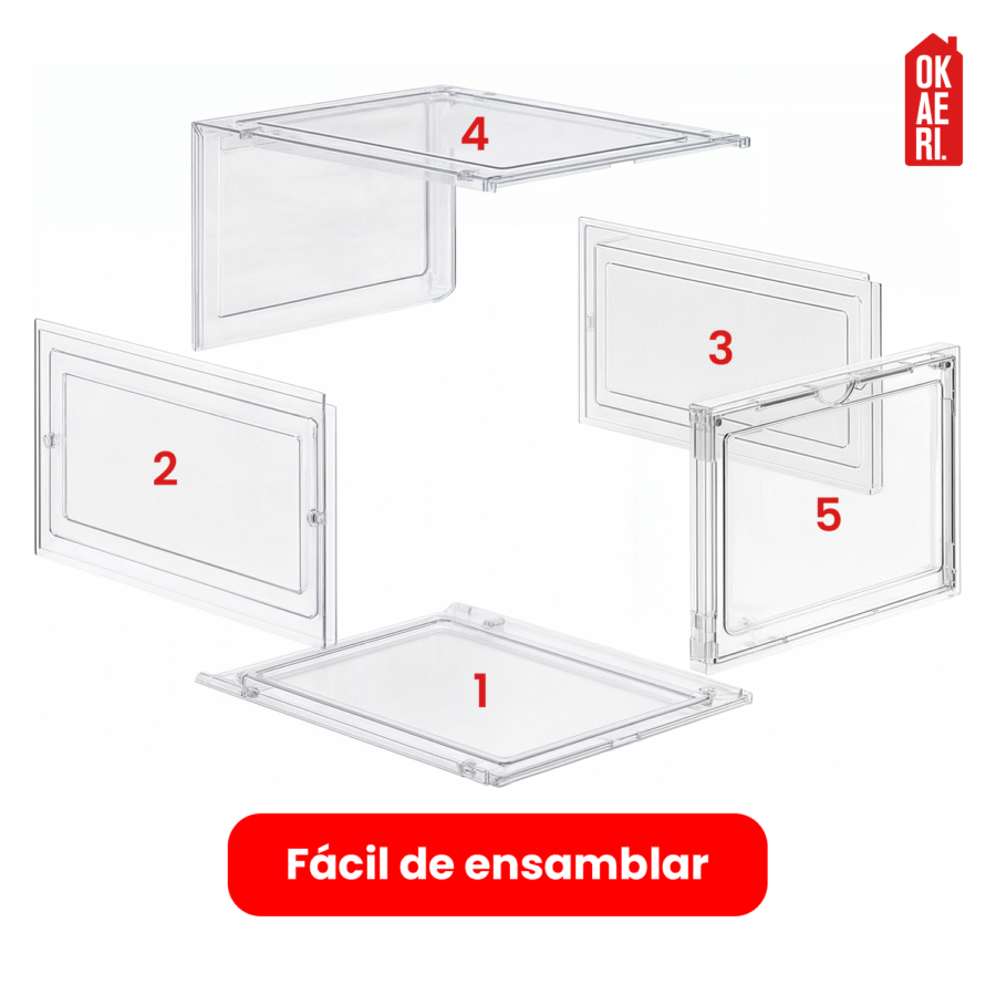 Zapatero Transparente OKAERI 10 Cajas de Zapatos Plástico Organizador Apilable - Image 6