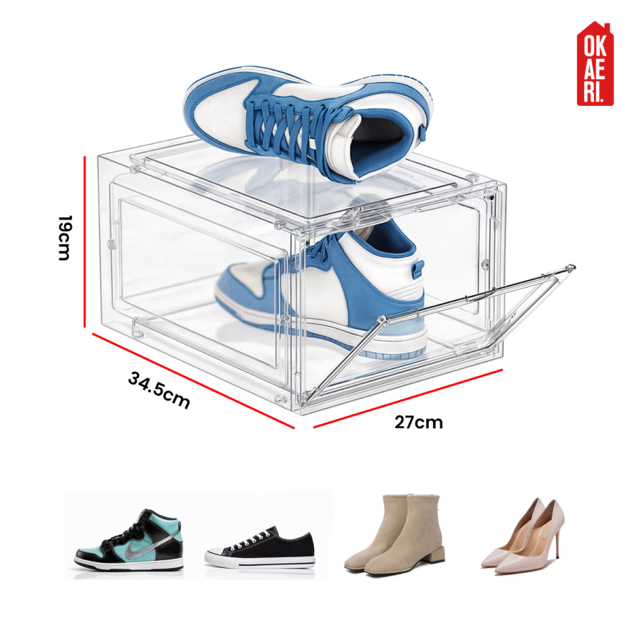 Zapatero Transparente OKAERI 10 Cajas de Zapatos Plástico Organizador Apilable - Image 5