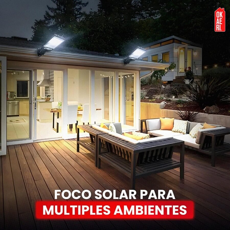 4pzs Lámpara Foco Solar LED OKAERI Foco IP67 Luz Exterior Jardín - Image 7