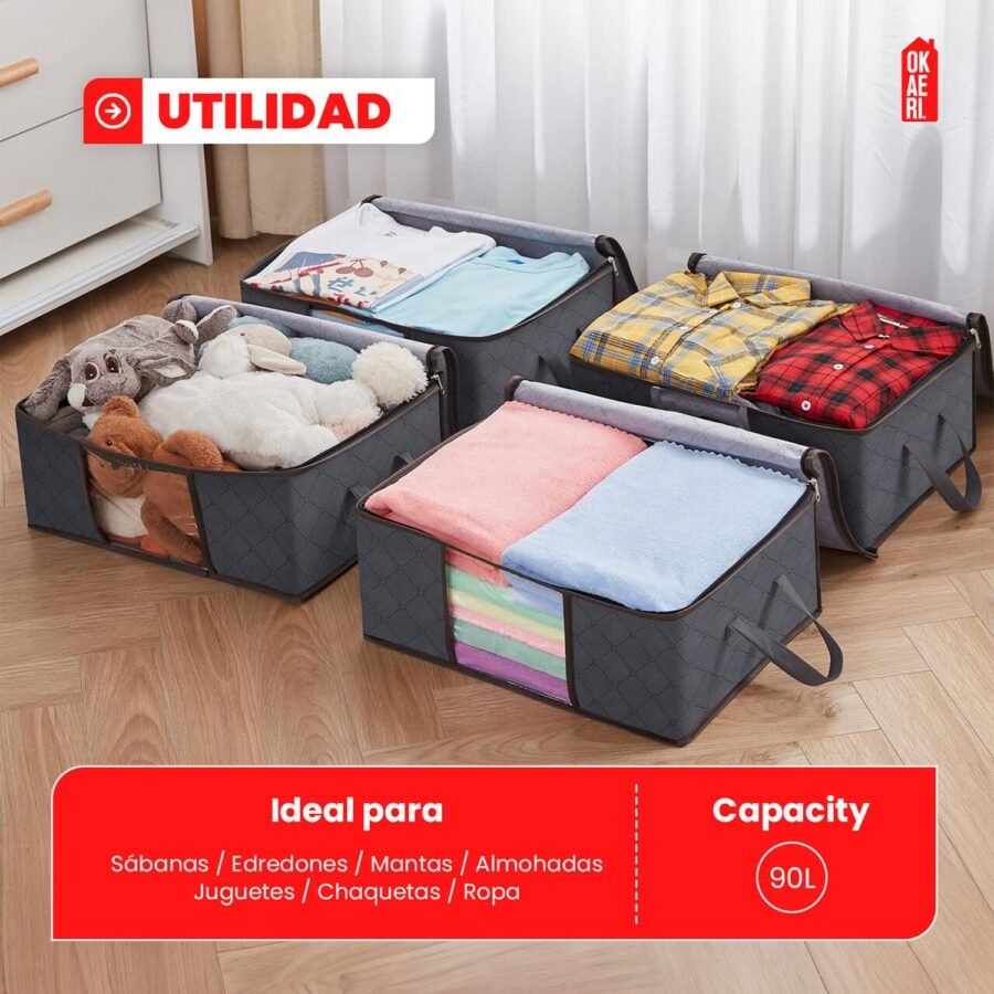 Bolsas de Almacenamiento OKAERI Organizador De Ropa de Cama Sábanas Plegable - Image 3