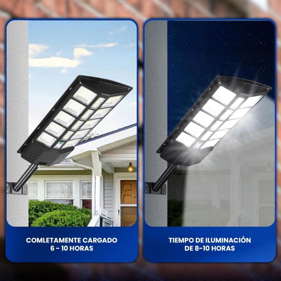 Lámpara Solar LED 800W OKAERI Foco IP67 Luz Exterior Jardín - Image 3