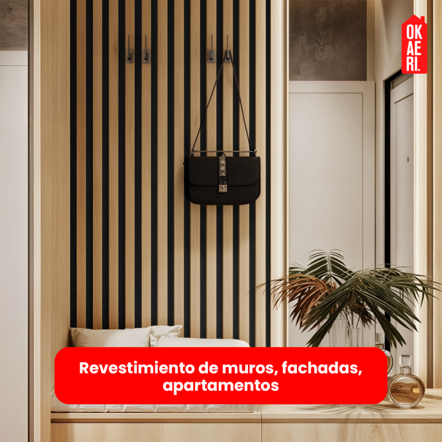 Panel Decorativo WPC OKAERI Pared 12pzs 1mx16cm Color Madera Lambrin Acanalado - Image 6