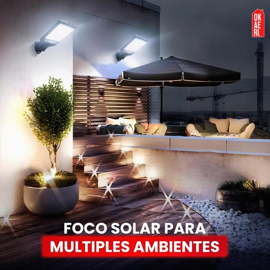 4pzs Lámpara Foco Solar LED OKAERI Foco IP67 Luz Exterior Jardín - Image 5