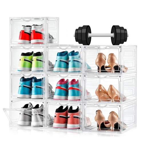 Zapatero Transparente OKAERI 10 Cajas de Zapatos Plástico Organizador Apilable
