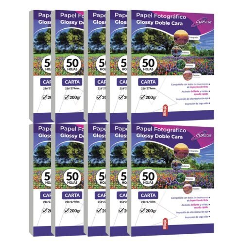 Papel fotográfico doble cara 200g CARTA 500 hojas BRILLANTE